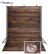 BEIPOTO-Fondo de suelo de madera marrón para fotografía de recién nacido, accesorios para fotomatón, vinilo, textura de madera, accesorios para estudio, sesión de fotos 2024 - compra barato
