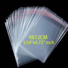 12*9cm 100 Pcs/Lot Self Adhesive Plastic Bag Self Adhesive Seal Bag Clear Resealable Cellophane/Poly Bags Transparent OPP Bag 2024 - buy cheap