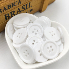100 pcs 18MM White Color 4 Holes Flatback Plastic Buttons Shirt Buttons Apparel Sewing Accessories PT248 2024 - buy cheap