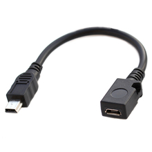 MINI USB male to Micro USB 5PIN female  data charging adaptor convertor cable 2024 - buy cheap