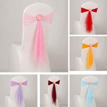 10pcs/lot Ribbon Organza Wedding Decorations Chair Sashes Belt Knot Party Chair Covers Bow Ties Ribbon Chairs Decoration Supply 2024 - buy cheap