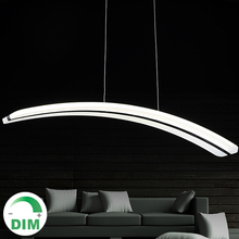 Lâmpada de led para sala de jantar, 110v, 220v, 1 metro, arco curvo, lua crescente, acrílico, luz, luminária regulável