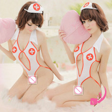 New Ladies Sexy Lingerie Dress hot erotic lingerie Open Front Backless Costume Nurse Suit With Hat Nurse costume 2024 - buy cheap