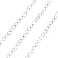 Cadena de eslabones de acero inoxidable para collares, joyería de 2,5mm de ancho para pulseras, venta al por mayor, 5 metros 2024 - compra barato
