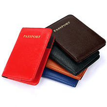 Capa para passaporte de couro genuíno, capa para viagem, capa para passaporte, carteira com cartão de crédito 2024 - compre barato