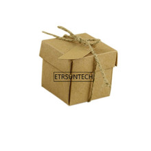 Small Kraft Paper Gift Packaging Box Folding Cardboard Handmade Soap Candy Boxes Present Packaging Box 2024 - buy cheap