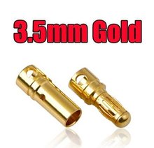 Conector plug de banana, conector dourado de 100 2.0mm para motor quadricóptero, plugues de bateria esc lipo, 3.5 peças (50 pares) 2024 - compre barato