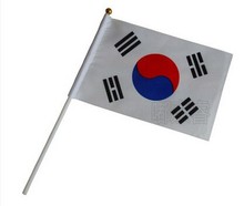 Bandeiras de mão balançando sinal da república da coreia, 14*21 cm 2024 - compre barato