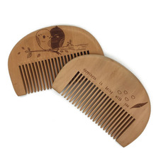 Pente de madeira para barba, utensílio de estilização de cabelo sem estático, 1 peça 2024 - compre barato