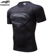 Superman 3D Printed T-shirts Men Compression Shirts Short Sleeve Funny Cosplay costume Fitness Body Building Male Tops 2024 - buy cheap