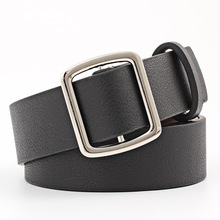 OLOME Vintage 3cm Wide Leather Belt  Black Red White Waistband Female Square Pin Buckle Waist Belts for Women Dresses 2024 - buy cheap