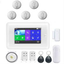 SmartYIBA wireless wifi 3G gsm alarm system TFT display door sensor home security alarm systems Wired Siren Kit SIM SMS Alarm 2024 - buy cheap