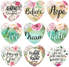 TAFREE Letter &Flower Art Photo 25mm DIY Glass Cabochon Pattern Heart Dome Jewelry Findings For Pendant Keychain Necklace Brooch 2024 - buy cheap