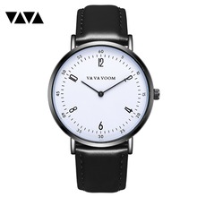 VAVA VOOM Men's Watches Luxury Brand Waterproof Quartz Wristwatch Genuine Leather Strap Calendar relogio masculino Clock Male 2024 - buy cheap