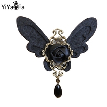 Handmade Vintage Corsage Pin Lady Butterfly Antique Fabric Brooch Buckle Clothing Buckle Women Accessories BR-15 2024 - buy cheap