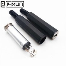 EClyxun-conector de Audio TRS, cable de soldadura hembra de 3 polos, con carcasa de plástico, para auriculares, 6,35mm, 1/4 pulgadas, 1 Uds. 2024 - compra barato