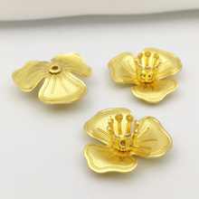 Componentes de cobre 20 pol. flores fatiar 3 cores joias berloques fazendo acessórios achados b10024 2024 - compre barato