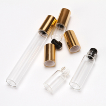 Botella enrollable transparente para aceites esenciales, bote rellenable para Perfume, contenedores desodorantes, 2ml, 3ml, 5ml, 10ml, 5 unids/lote 2024 - compra barato