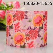 Cinta de grogrén con estampado de flores, lazo para el pelo de estilo japonés, 50 yardas, 1-1/2 ", 38mm, envío gratis 2024 - compra barato