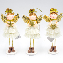 1 PCs anjo Boneca de Brinquedo Decorações de Natal anjo Dourado para Casa Natal Ano Novo Presentes para crianças Dos Desenhos Animados Criativo Enfeite De Mesa decoração 2024 - compre barato