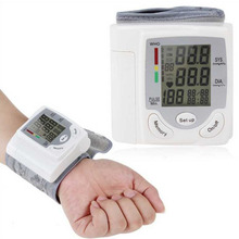 Monitor de presión arterial de muñeca portátil, pantalla LCD automática, medidor de frecuencia cardíaca, pulsómetro, tonómetro 2024 - compra barato