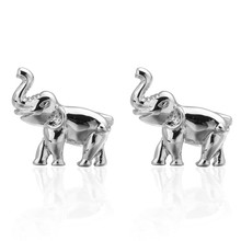 Luxury Men Silvery Elephant Cufflinks High Quality Lawyer Groom Wedding Cufflinks For Mens Shirt Cuff Links French Jewelry 2024 - buy cheap