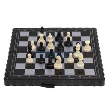 MagiDeal-Mini ajedrez magnético de bolsillo para niños, tablero de ajedrez plegable de plástico para fiesta familiar, juego de mesa, puzle para niños 2024 - compra barato