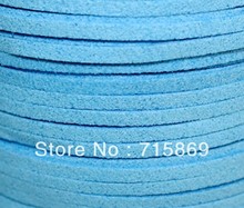 Free Shipping 3MM*1.5MM 100 YARD  Baby Blue Colors Faux Suede  Leather Cord  Flat Leather Cord  for DIY Jewelry Making 2024 - buy cheap