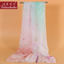 New Spring Woman Silk Scarves Scarf Fashion Printed 100% Silk Long Scarf Shawl High-Grade Silk Scarves Female Gift FW316 2024 - buy cheap