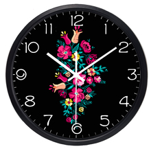 Brief Flower Wall Clock for Living Room Noble and Refined Women Lady Office Clock 2024 - buy cheap