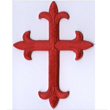 Aplique de hierro con Cruz Roja, parche bordado para bolsa de ropa, accesorios de bricolaje, 8cm 2024 - compra barato