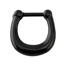 Black Color Surgical Steel Septum Ring For Women Simple Design Goth Clicker Nose Piercing Body Jewelry 1 Pc Real Septum Ring 2024 - buy cheap