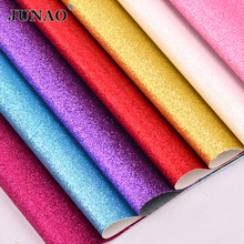 JUNAO 20*34cm Glitter Fabric Leatherette Faux Leather Fabric Sheets PU Leather Synthetic Leather for Clothes Shoes DIY Crafts 2024 - buy cheap