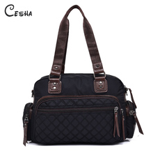 Fashion Diamond Lattice Design Women Handbag High Quality Waterproof Nylon Travel Bag Big Capacity Multi-pockets Shoulder Bag 2024 - buy cheap