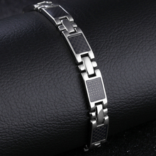 TrustyLan Healthy Energy Bracelet Men Thick Cross Chain Stainless Steel Men's Friendship Bracelets With Magnets Jewelry For Him 2024 - buy cheap