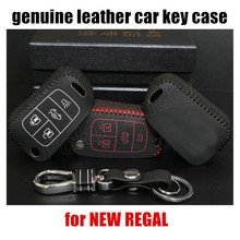 Only Red free shipping car key case sewing Hand car key cover case Genuine quality leather fit for BUICK NEW REGAL 2024 - buy cheap