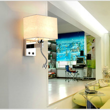 Lámpara de tela de pared moderna y creativa, luz LED de lectura E27 para dormitorio, sala de estar, Hotel, lámparas de habitación 2024 - compra barato