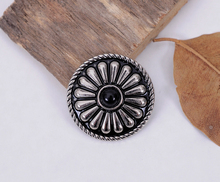 Conchos de sela tribais com flor boêmia, preto e turquesa, preto e prateado, 10 peças 2024 - compre barato