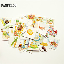 PANFELOU 1bag=40PCS food The sealing paste adhesive paper stickers Hand account Scrapbooking DIY Album book cards 2024 - buy cheap