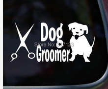 (50 pieces /lot) Wholesale DOG GROOMER Grooming Puppy Decal Sticker for car window wall laptop car styling 2024 - buy cheap