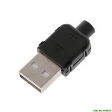 10 комплектов Тип USB 4 Pin типа «папа» разъем комплект разъем прекращение Пластик оболочки 2024 - купить недорого