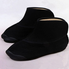 Negro botas de ópera zapatos opera drama botas antiguos zapatos de dinastía soldado cosplay sun wukong 2024 - compra barato