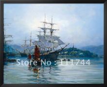 Modern Landscape art Crescent Moon II by Montague Dawson oil painting on canvas High quality hand painted 2024 - buy cheap