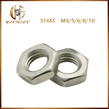 Free shipping DIN439 316 stainless steel hexagonal thin nut M3 M4 M5 M6 M8 M10 nuts prevent from rusting nuts 2024 - buy cheap