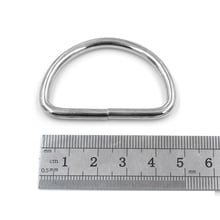 (10 unids/lote) hebilla de Metal en forma de D de 40mm. Hebilla de metal en forma de D Anillo D Botón semicircular Bolsos, accesorios para mochila de Montañismo 2024 - compra barato