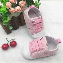 Fashion Lovely Heart Baby Shoes First Walkers Soft Sole Newborn Infants Shoes 2024 - buy cheap