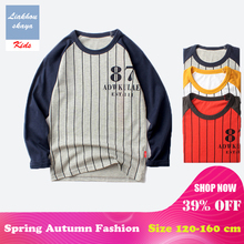 Liakhouskaya-Camiseta de algodón con estampado para niño, sudaderas de manga larga, Top de primavera Otoño, ropa deportiva escolar para adolescentes, 2019 2024 - compra barato