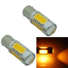 CQD-Luz 2 pcs 1156 BA15S 7.5 W COB LED Car Auto Luzes de Backup Reversa Turn Signal Lâmpada de Substituição luz Vermelho/Amarelo/Branco 12 v 2024 - compre barato