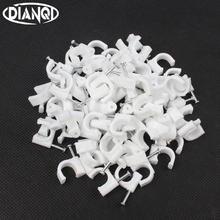 10MM Circle Path Circle cable clips cable nail wire clips 100PCS/bag 10mm cable clips Round white Y10 2024 - buy cheap