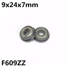 10Pcs F609ZZ 9x24x7 mm Flange Bearings Deep Groove Ball Bearing High Quality F609 2024 - buy cheap